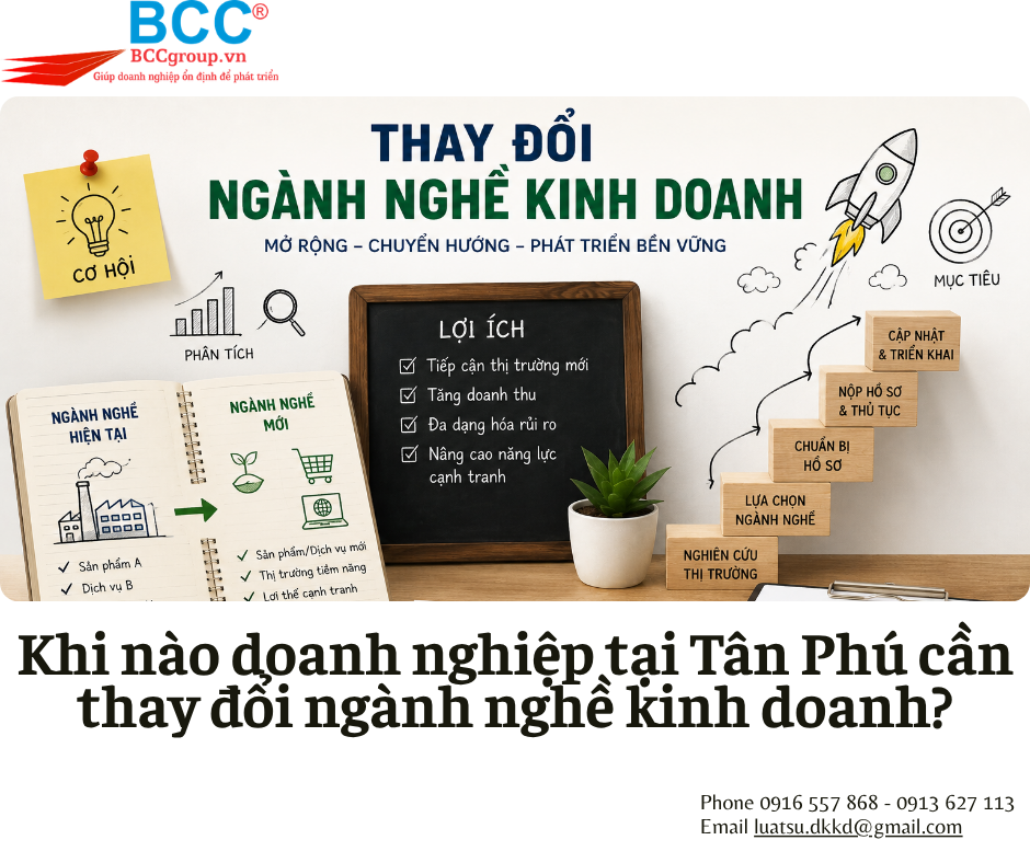 Dịch Vụ Thay Đổi Ngành Nghề Kinh Doanh Quận Tân Phú