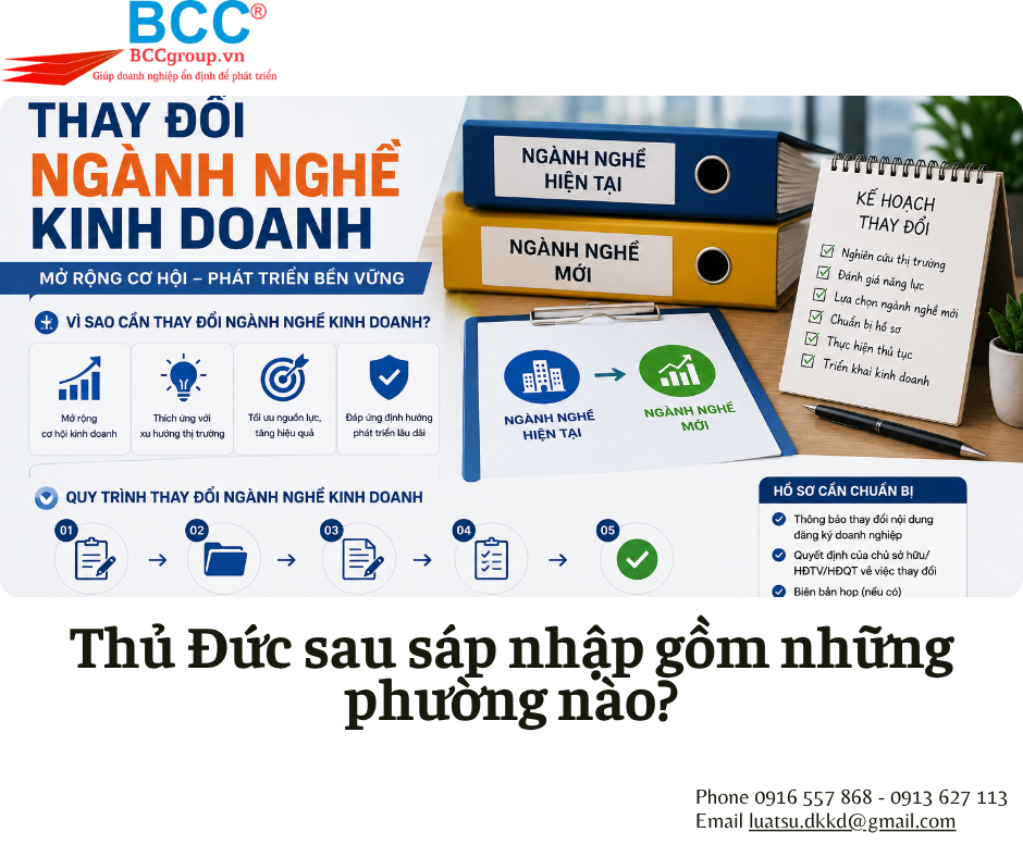 Dịch Vụ Thay Đổi Ngành Nghề Kinh Doanh Thủ Đức