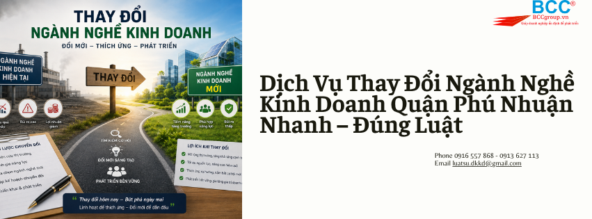 Dịch Vụ Thay Đổi Ngành Nghề Kinh Doanh Quận Phú Nhuận