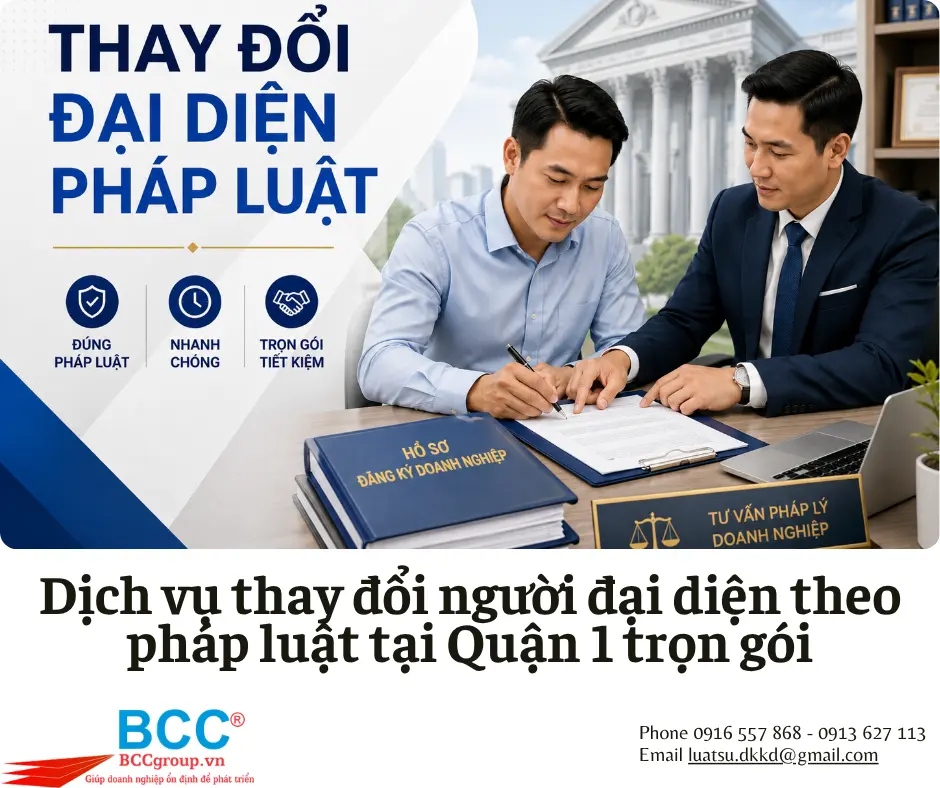 Dịch vụ thay đổi người đại diện theo pháp luật tại Quận 1