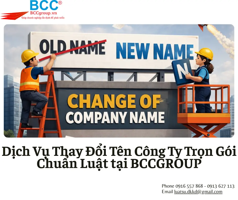 Dịch vụ thay đổi tên công ty