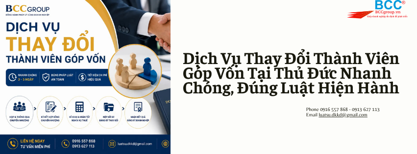 Dịch Vụ Thay Đổi Thành Viên Góp Vốn Tại Thủ Đức