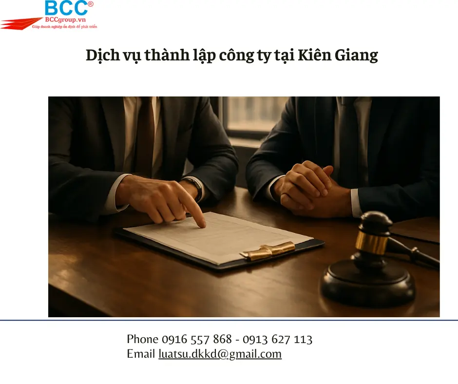 Dịch vụ thành lập công ty tại Kiên Giang 