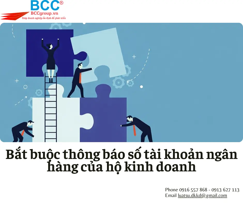 Bắt buộc thông báo số tài khoản ngân hàng của hộ kinh doanh
