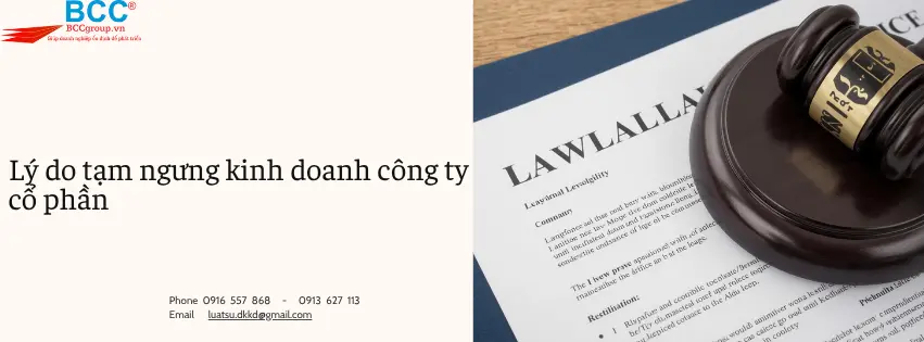 Dịch vụ tạm ngưng kinh doanh công ty Cổ phần