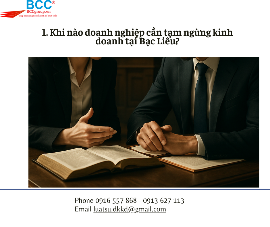 Dịch vụ tạm ngừng kinh doanh tại Bạc Liêu