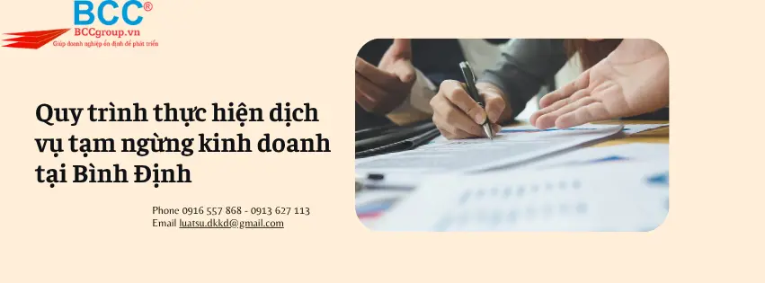 Dịch Vụ Tạm Ngừng Kinh Doanh Tại Bình Định