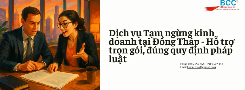 Dịch vụ Tạm ngừng kinh doanh tại Đồng Tháp - Hỗ trợ trọn gói, đúng quy định pháp luật