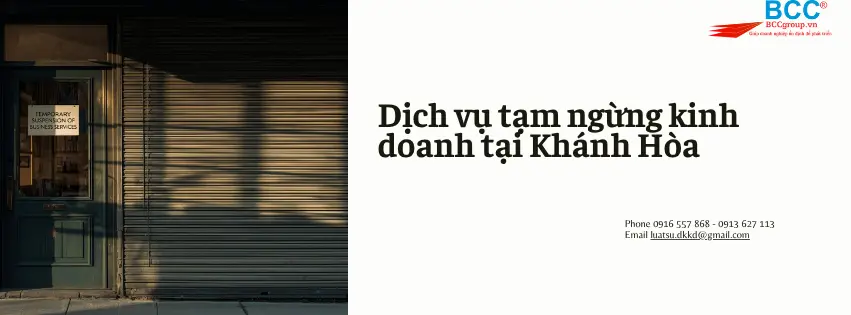 Dịch vụ tạm ngừng kinh doanh tại Khánh Hòa