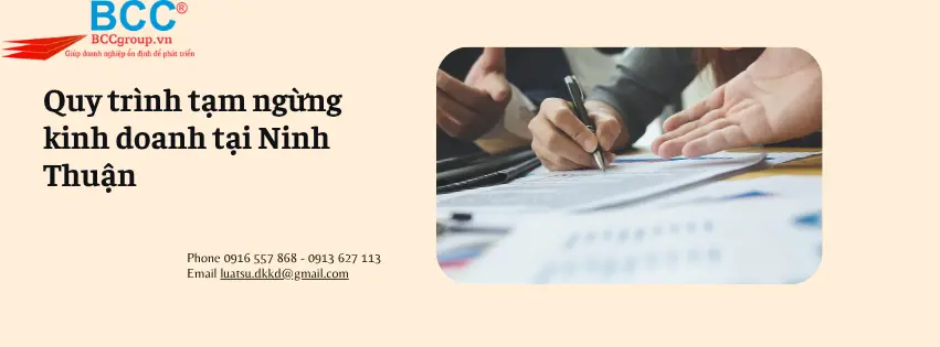 Dịch vụ tạm ngừng kinh doanh tại Ninh Thuận