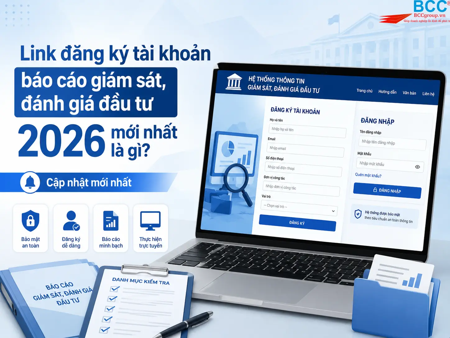 Link đăng ký tài khoản báo cáo giám sát đánh giá đầu tư 2026 mới nhất là gì?