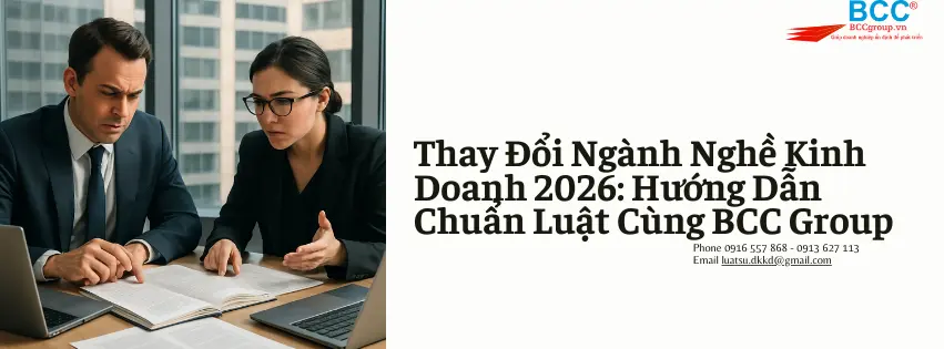 Thay Đổi Ngành Nghề Kinh Doanh 2026: Hướng Dẫn Chuẩn Luật Cùng BCC Group