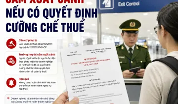 Cấm xuất cảnh nếu có quyết định cưỡng chế Thuế