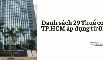 Danh sách 29 Thuế cơ sở TP.HCM áp dụng từ 01/7/2025