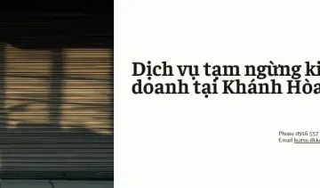 Dịch vụ tạm ngừng kinh doanh tại Khánh Hòa