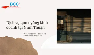 Dịch vụ tạm ngừng kinh doanh tại Ninh Thuận
