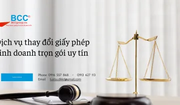 Dịch vụ thay đổi giấy phép kinh doanh trọn gói uy tín