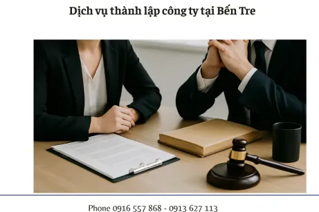 Dịch vụ thành lập công ty tại Bến Tre