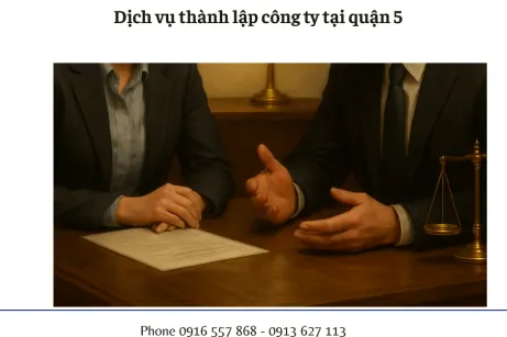 Dịch vụ thành lập công ty tại Quận 5