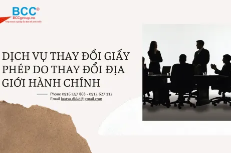 DỊCH VỤ THAY ĐỔI GIẤY PHÉP DO THAY ĐỔI ĐỊA GIỚI HÀNH CHÍNH