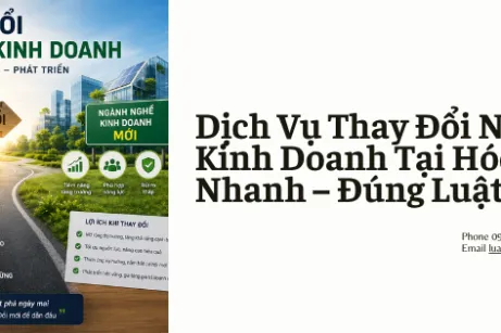 Dịch Vụ Thay Đổi Ngành Nghề Kinh Doanh tại Hóc Môn