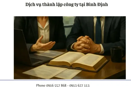 Dịch vụ thành lập công ty tại Bình Định
