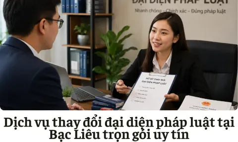 Dịch vụ thay đổi đại diện pháp luật tại Bạc Liêu