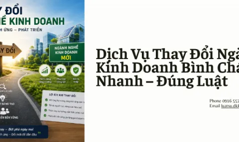 Dịch Vụ Thay Đổi Ngành Nghề Kinh Doanh Bình Chánh