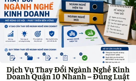 Dịch Vụ Thay Đổi Ngành Nghề Kinh Doanh Quận 10