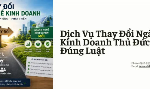 Dịch Vụ Thay Đổi Ngành Nghề Kinh Doanh Thủ Đức