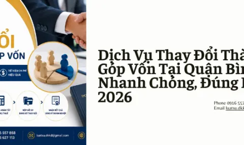 Dịch Vụ Thay Đổi Thành Viên Góp Vốn Tại Quận Bình Tân