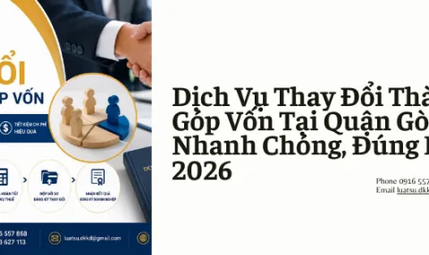 Dịch Vụ Thay Đổi Thành Viên Góp Vốn Tại Quận Gò Vấp