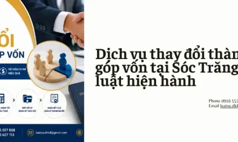 Dịch vụ thay đổi thành viên góp vốn tại Sóc Trăng