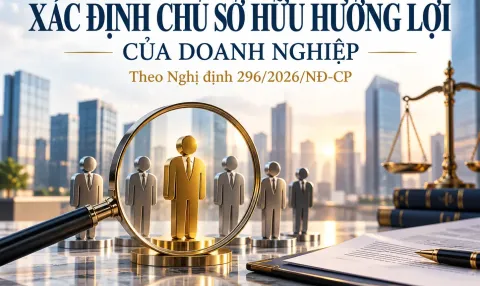 Xác định chủ sở hữu hưởng lợi của doanh nghiệp theo Nghị định 296/2026/NĐ-CP